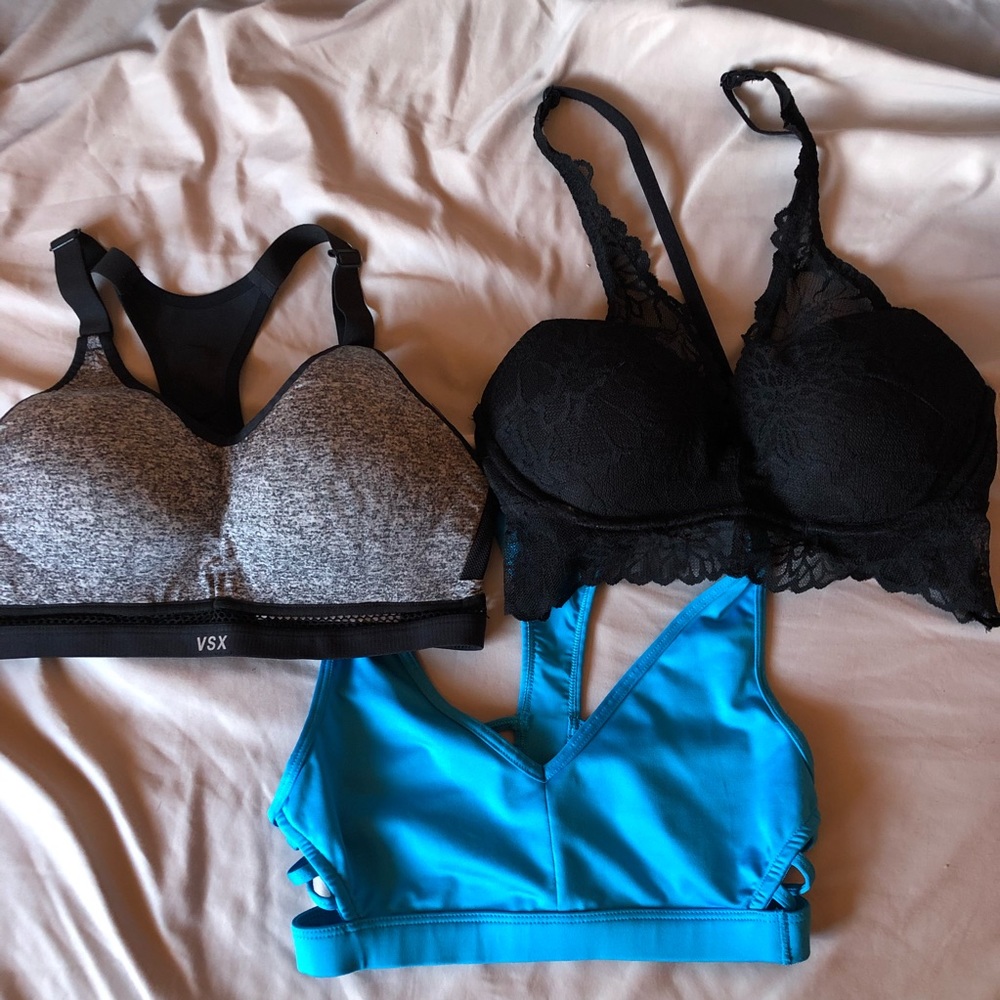 3 Victoria Secret / Pink sport bra / bralette